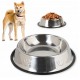 Stainless steel bowl for cats and dogs, non-slip rubber