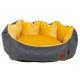 Dog Bed Eco-Leather, Korona Eco Velvet, Golden Dog