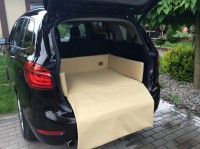 Dog Bed Eco-Leather for in-car use, Golden Dog