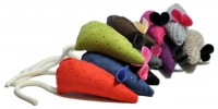 Cat toy, fabric mouse with turning root inside, 14cm (26cm with tail), Lauren Design