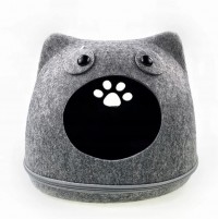 Igloo cat bed or dog bed, blanket 41x36x33 cm, Feutrine
