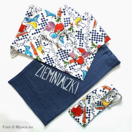 5 pcs cotton pouches for vegetables etc