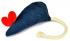 Cat toy, fabric mouse with turning root inside, 14cm (26cm with tail), Lauren Design