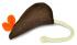 Cat toy, fabric mouse with turning root inside, 14cm (26cm with tail), Lauren Design
