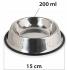 Stainless steel bowl for cats and dogs, non-slip rubber