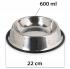 Stainless steel bowl for cats and dogs, non-slip rubber