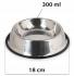 Stainless steel bowl for cats and dogs, non-slip rubber