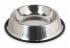 Stainless steel bowl for cats and dogs, non-slip rubber