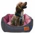 Dog Bed Eco-Leather, Korona Eco Velvet, Golden Dog